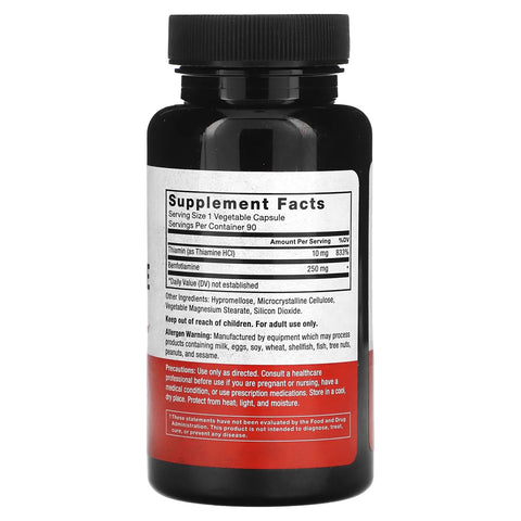 Force Factor Tiamin Benfotiamine 250 mg 90 Vegetable Capsules