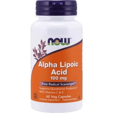 NOW Foods Alpha Lipoic Acid 100 mg 60 Veg Capsules