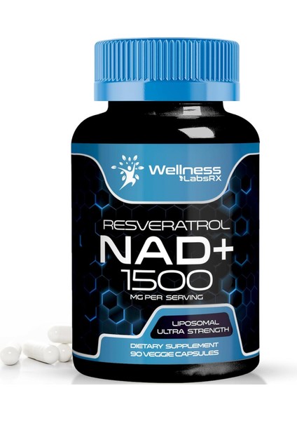 Wellnees Labs NAD + Resveratrol 1500 mg 90 Kapsül