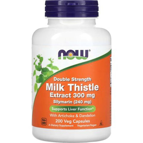 Now Milk Thistle Deve Dikeni silymarin Extract Double Strength 300 Mg, 200 Veg