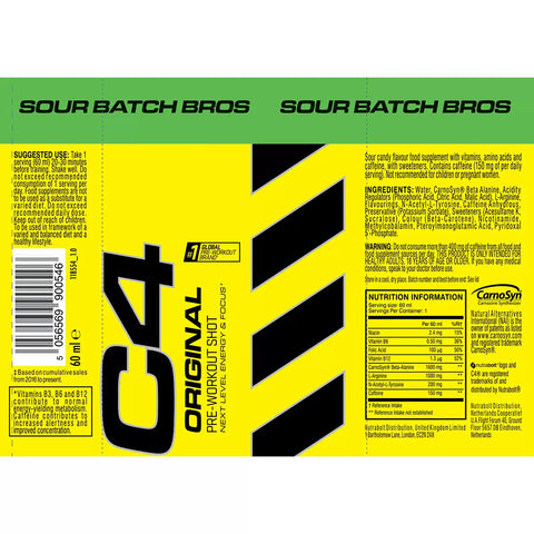 C4 PreWorkout Shot 60 ML X 12