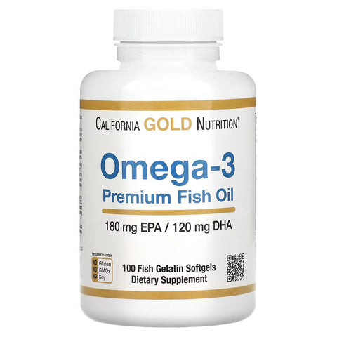 California Gold Nutrition Premium Omega 3 Fish Oil 100 SOFTGEL