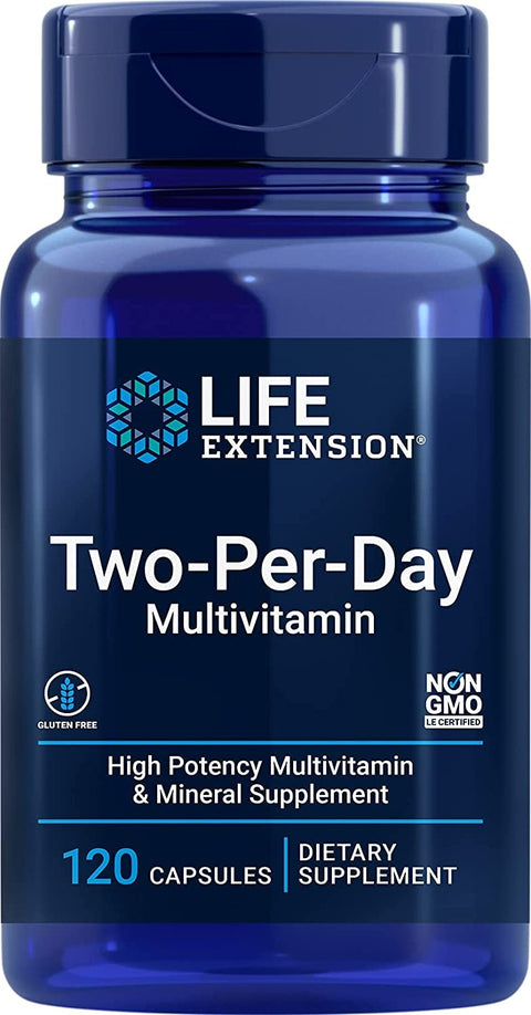 Life Extension Two-Per-Day Multivitamin 120 Capsules