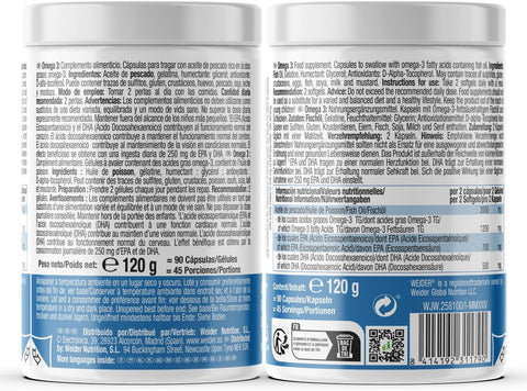 Weider Omega Fish oil (Balık yağı) 3 2000 mg 90 Softgels