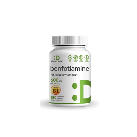 Deal Supplement Benfotiamine 600mg Per Serving 180 Veggie Capsules