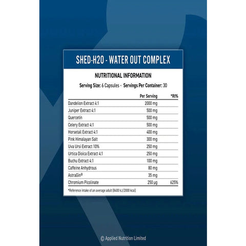 Applied Nutrition SHED-H2O - WATER OUT COMPLEX FAT BURNER SU ATICI