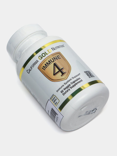 California Gold Nutrition Immune 4 Immune System Support C vitamin+D vitamin+Zinc Selenium 60 Veggie