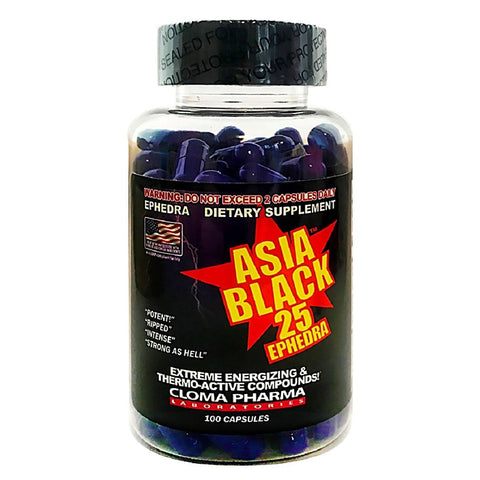 Cloma Pharma Asia Black 25 mg Ephedra 100 Kapsül