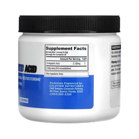 EVLution Nutrition DAA-Aspartic Acid Unflavored