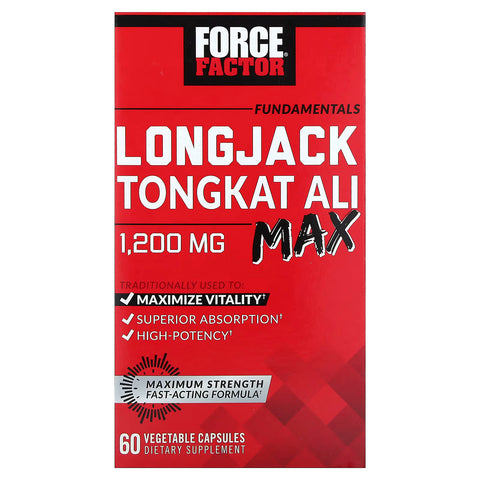 Force Factor Fundamentals LongJack Tongkat Ali Max 1200 mg 60 Vegetable