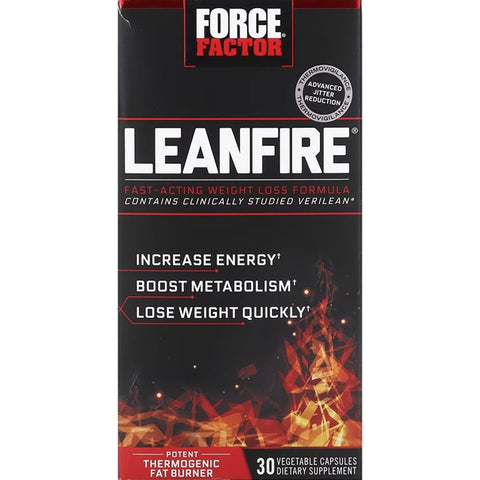 Force Factor LeanFire Fast Acting Weight Loss Formula 30 Vegetable