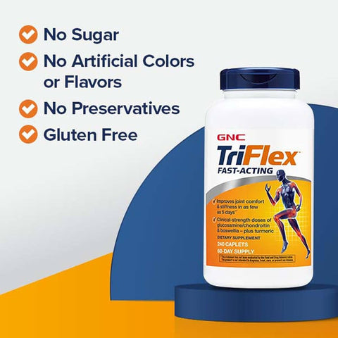 Gnc Triflex Fast-Acting 240 Caplets - (Eklem , glukozamin , boswellia , msm , chondroitin)