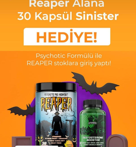 Grimlabs Reaper Preworkout Sinister Testo Booster 30 Kapsül