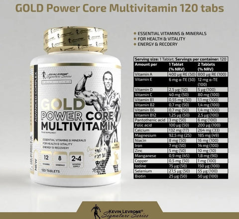 Kevin Levrone GOLD POWER CORE MULTİVİTAMİN 120 tablets