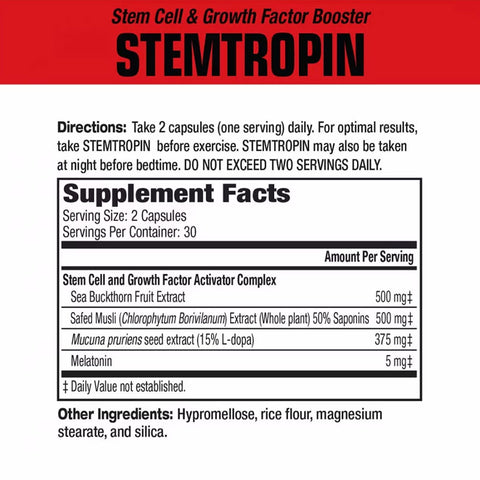 MuscleMeds Stemtropin Gh Booster Recovery Dopa mucuna 60 Capsul