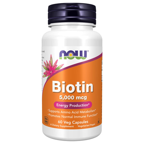 NOW Foods Biotin 5,000 mcg 60 Veg