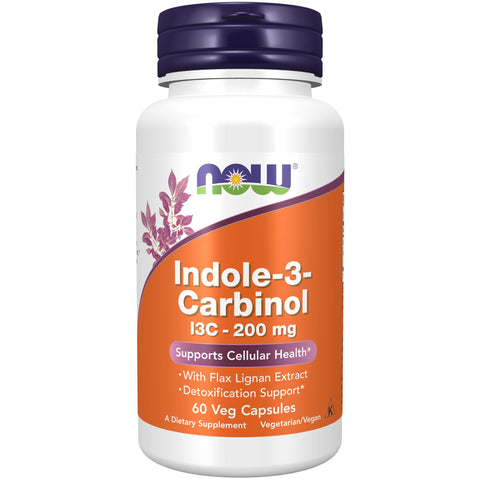 NOW Foods Indole-3-Carbinol 200 mg, 60 Vegetable-Based Capsules