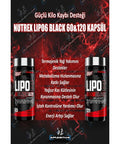 Nutrex Lipo 6 Black Ultra Yağ yakıcı Fat burner 60 Cap + Lipo 6 120