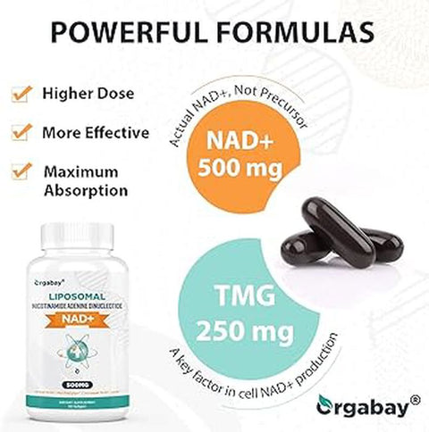 Orgabay Lıposomal 500 Mg Nad + 250 Mg Tmg Trimethylglycine 60 caps