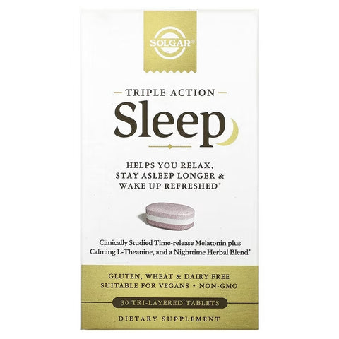 Solgar Sleep Triple action Melatonin + L-Theanine 30 Tablet