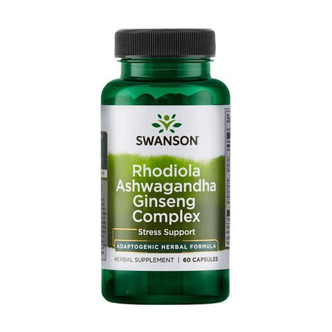 SWANSON Rhodiola Ashwagandha Ginseng Complex / 60 Caps