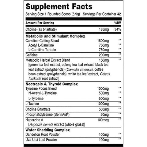 Universal Animal Cuts Ripped Powder Fat Burner (Toz Form)