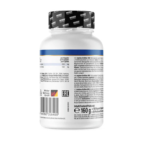 WEIDER Arginine Plus Ornithine 4.000 – 180 caps