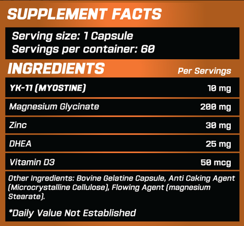 Grimlabs Hellsing YK11 myostatin 10 MG 60 Servings