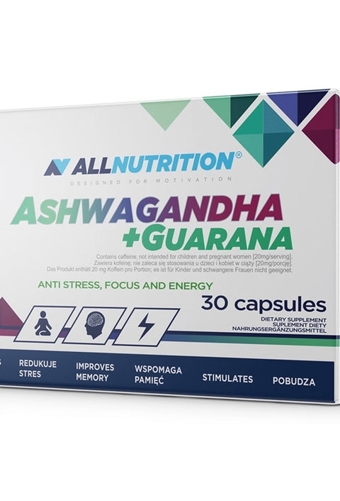 ALLNUTRITION Ashwagandha + Guarana / 30 Caps