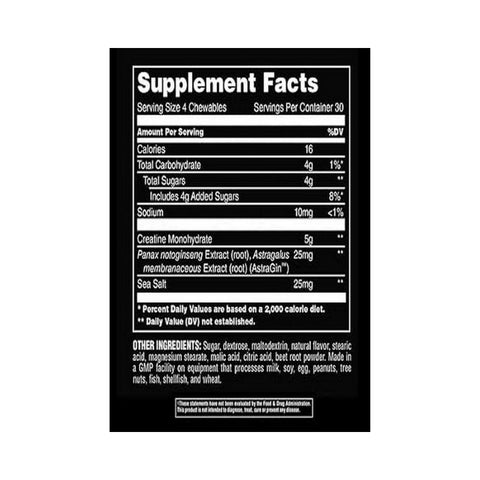 Animal Creatine Chews Tablets - 120 Count - Grape