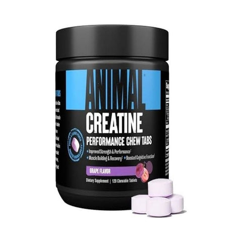 Animal Creatine Chews Tablets - 120 Count - Grape