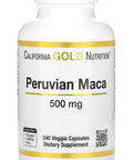 California Gold Nutrition Peruvian Maca 500 mg 240 Veggie Caps