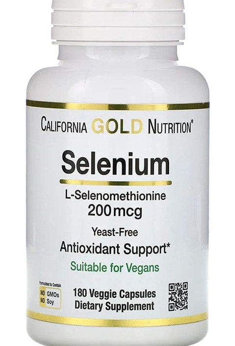 California Gold Nutrition Selenium Yeast-Free 200 mcg 180 Veggie C