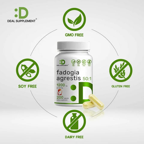 Deal Supplement Fadogia Agrestis Extract 1200mg Per Serving, 240 Capsules