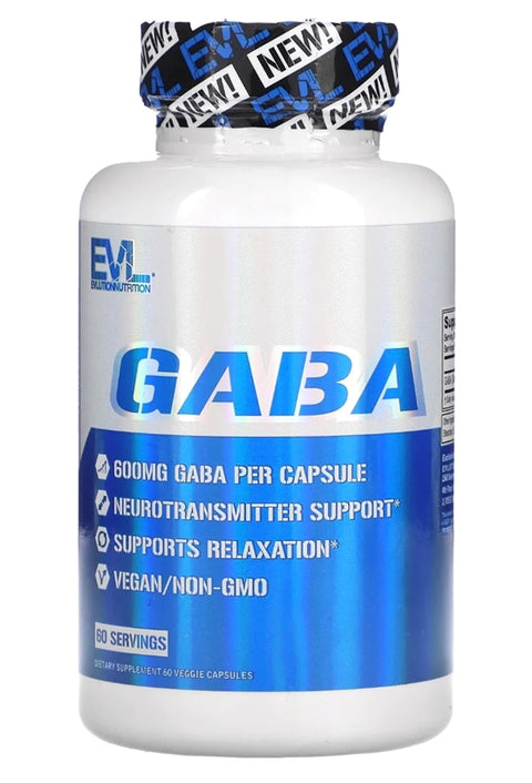 EVLution Nutrition GABA 600 mg 60 Veggie Capsules