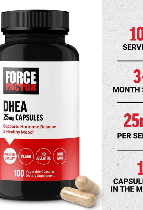 Force Factor Dhea 25 Mg 100 Vegetable