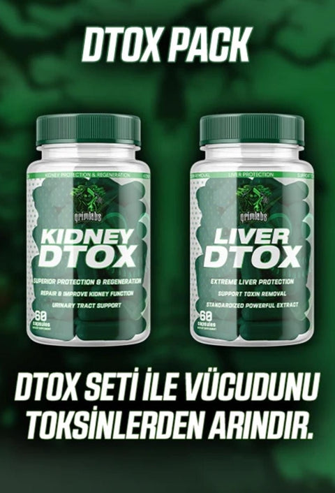 GRİMLABS DTOX PACK KİDNEY DTOX LİVER DTOX LİV52 CYSTONE SET