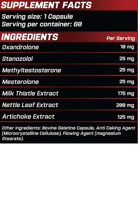 Grimlabs Undead Oxandrolone-Stanozolol 60 Kapsül