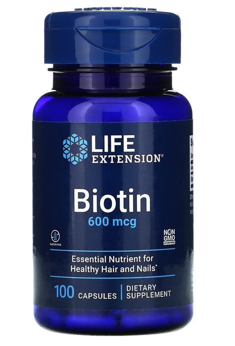 Life Extension Biotin 600 mcg 100 Capsules