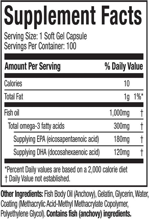 MuscleTech Platinum % 100 Omega 3 100 Jel Kapsül