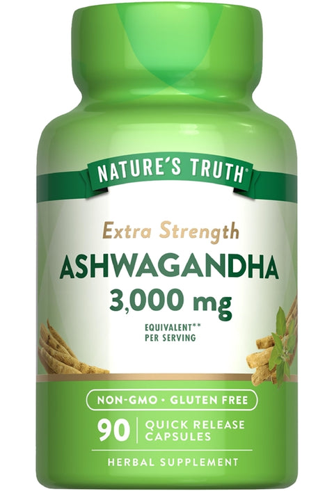 Nature’s Truth Ashwagandha Root 3000 mg 90 Quick Release Capsules