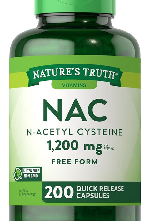 NATURES TRUTH N-Acetyl Cysteine 1200 mg NAC 200 Kapsül