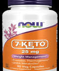 Now 7-KETO Dhea 25 mg 90 Veg Capsules