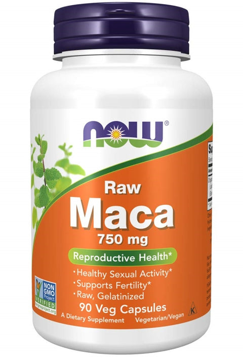 NOW Foods Maca Raw 750 mg 90 Veg Capsules