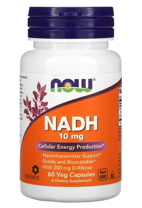 NOW Foods NADH 10 mg 60 Bitkisel Kapsül