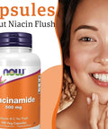 NOW Foods Niacinamide Sivilce Cilt temizliği 500 mg 100 Veg Capsules