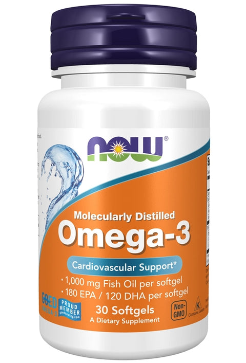 NOW Foods Omega-3 Fish Oil 1,000 mg 30 Softgels