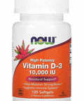 NOW Foods High Potency Vitamin D3 250 10,000 IU 120 Softgels