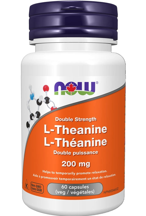 NOW Foods L Theanine Double Strength 200 mg 60 kapsül