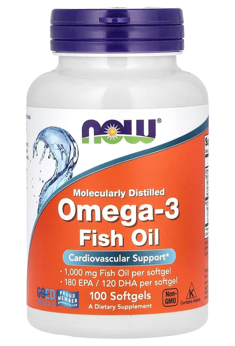 Now Foods Omega 3 Fish Oil 100 Softgels